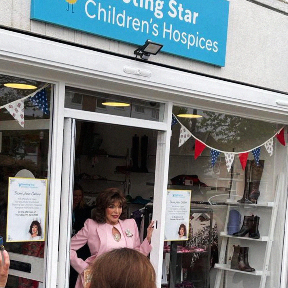 Dame Joan Collins at Shooting Star in April 2023 image