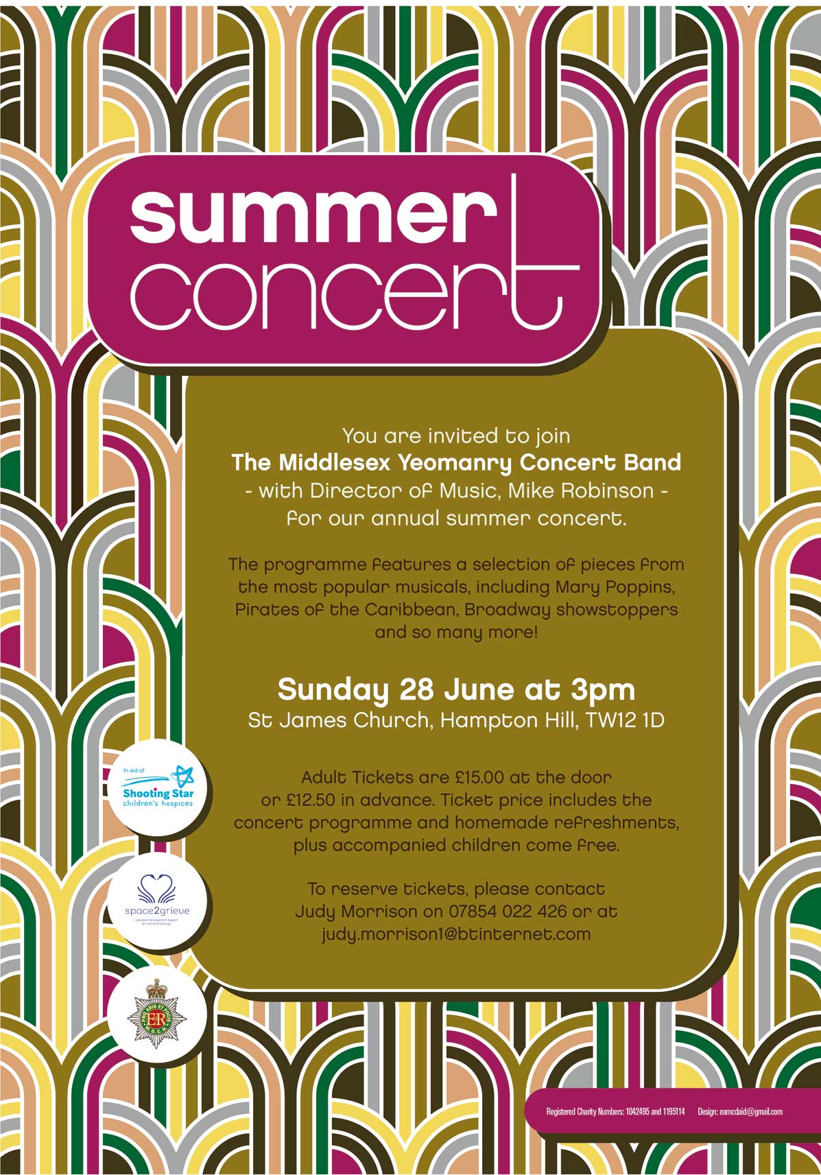 The Middlesex Yeomanry Concert Band Summer Concert poster
